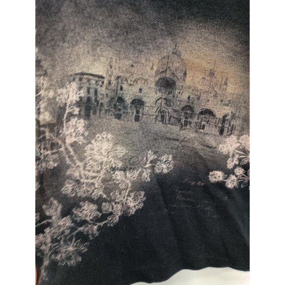 VTG Y2K CJ Banks Womens Wearable Art Hoodie Size 1X Black Embellished Grunge - Picture 4 of 8